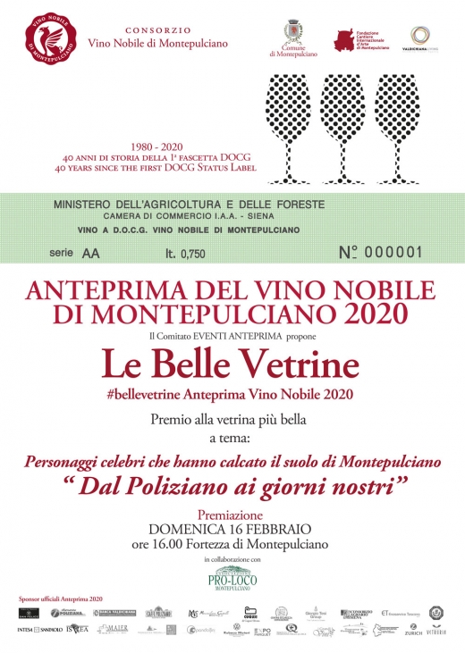 CONTEST &quot;BELLE VETRINE&quot; 2020 A #MONTEPULCIANO