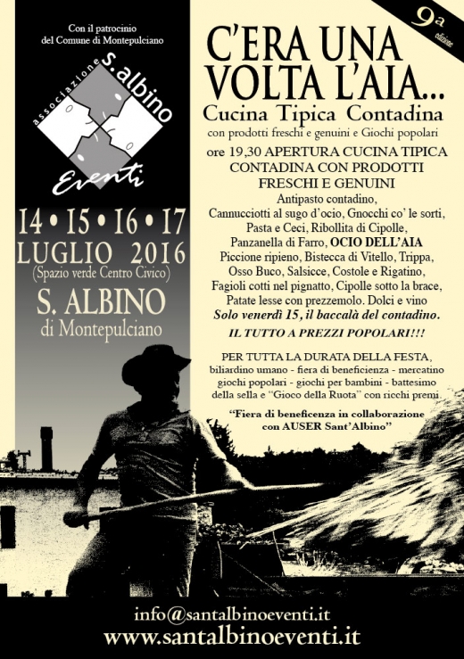 Festa paesana &quot;C&#039;era una volta l&#039;aia&quot; - dal 14 al 17 Luglio 2016