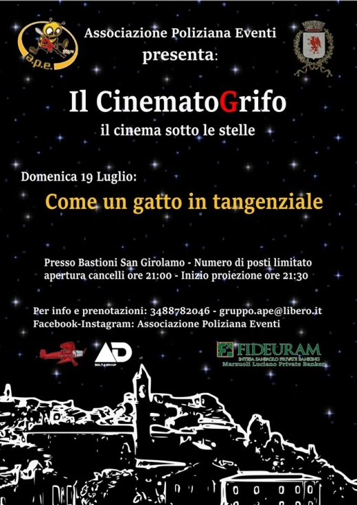 Proiezioni Film sotto le Stelle &quot;Come un gatto in tagenziale&quot;