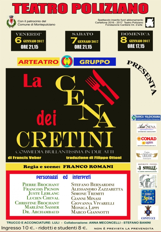 La Cena dei Cretini con Arteatro Gruppo al Poliziano 6-8 gennaio