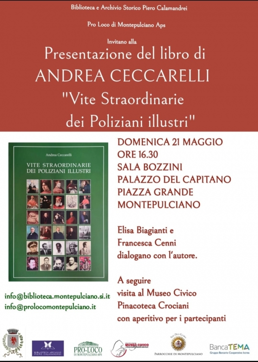 PRESENTAZIONE DEL LIBRO  Vite Straordinarie dei Poliziani illustri  di Andrea Ceccarelli