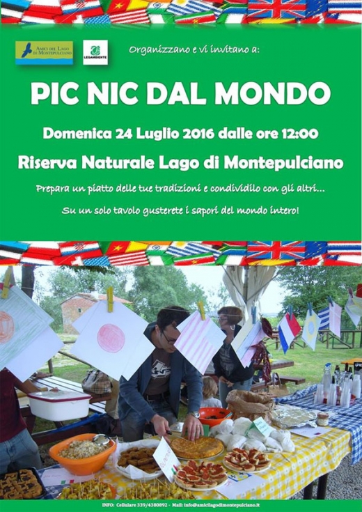 PIC NIC DAL MONDO - Domenica 24 Luglio 2016 - Lago di Montepulciano
