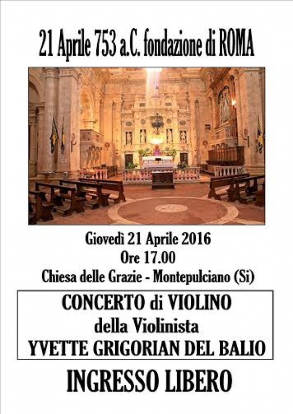 Concerto di Violino - 21 Aprile - 753 a.C. fondazione di ROMA