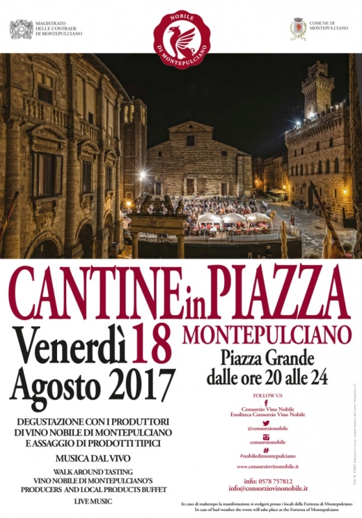 “Cantine in Piazza”: il Vino Nobile di Montepulciano è protagonista dell’estate